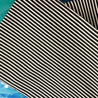 Black & White Stripes Fabric- 100% Cotton Print Fabric, 44/45" Wide