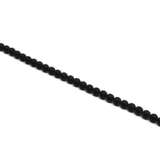 Matte Black Onyx, Round, 6mm; 1 strand