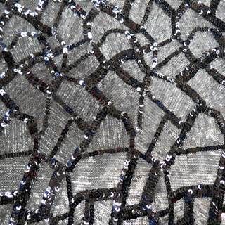 Krystal, Sequins, Black, 54" Wide- 1 Yard