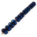 Rondelle Blue AB, 15x18mm; 1 strand
