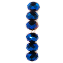 Rondelle Blue AB, 15x18mm; 1 strand