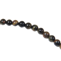 Ojo de Tigre Azul /  Blue Tiger Eye Gemstone Beads - 8mm Round