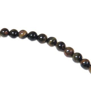 Ojo de Tigre Azul /  Blue Tiger Eye Gemstone Beads - 8mm Round
