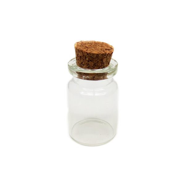 Crystal Bottle with Cork, 33x21mm; 1 piece