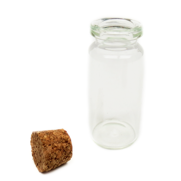 Crystal Bottle with Cork, 49x22mm; 1 piece