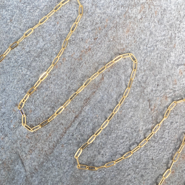 Brass Chain, Gold; 1 foot