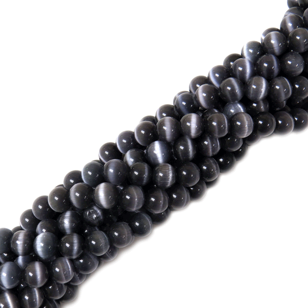 Cuentas Redondas Cat Eye - Negro