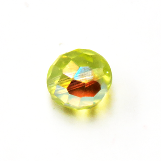 Lime AB, Round Faceted Fire Polished Beads- 12mm; 20pcs