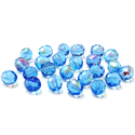 Sapphire AB, Round Faceted Fire Polished Beads-12mm; 20pcs