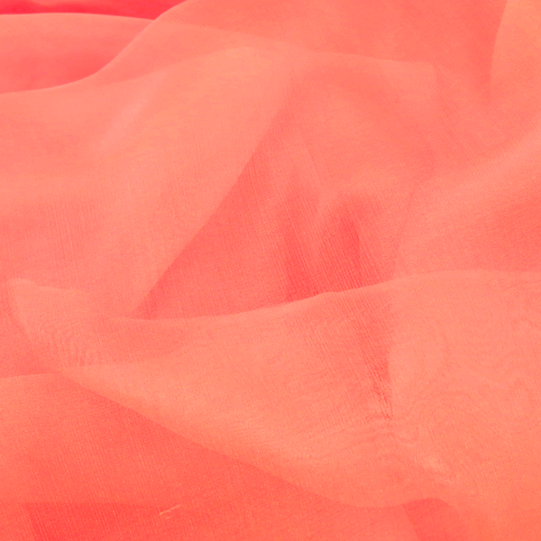 Coral chiffon fabric best sale by the yard