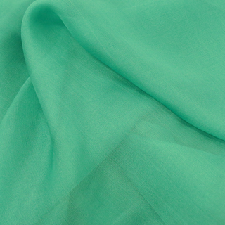 Emerald, 100% Natural Silk Chiffon Fabric, 56/58" Wide- 1 Yard