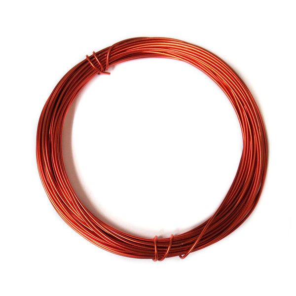 Aluminum Wire, Copper Red, 2mm, 5 yard roll; 1 roll