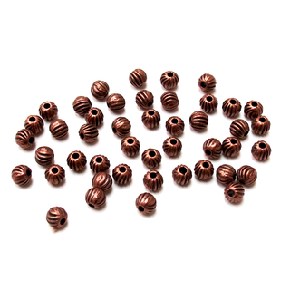 Round Spacer Beads-Copper; 45pcs