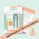DIGITAL 2 Pattern Bundle! Elizabeth Leggings & Hot Pants PDF Pattern - All sizes included