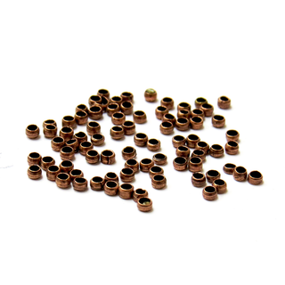 Crimp Beads, Copper Brass-2mm; 100pcs