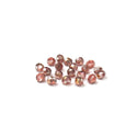 Crystal Rose Gold, Round Faceted Fire Polished; 6mm - 20 pcs