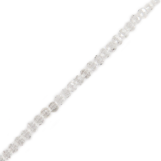 Crystal Clear, Round Faceted Crystal, 4mm; 1 strand