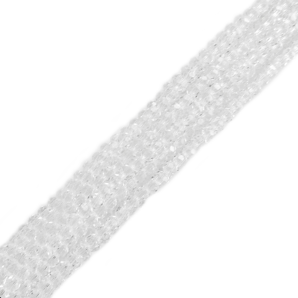 Crystal Clear, Round Faceted Crystal, 4mm; 1 strand