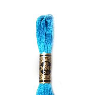 DMC Cotton Embroided Floss, Turquoise, 1 mm - 8 yards
