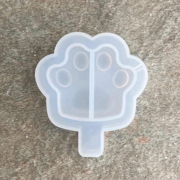 Dog Paw Shaker for Resin with Mica Film