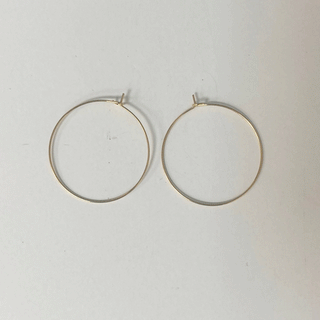 Stainless Steel Gold Platted Ear Wire, 35mm; 1 pair
