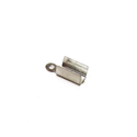 Iron End Cord, Platinum Color-12mm; 50pcs