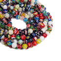 Large Round Millefiori, Multicolor, 10mm, 1 strand