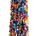 Tiny Heart Millefiori, Multicolor, 7x7mm; 1 strand