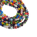 Mini Round Millefiori, 4mm, Multicolor, 1 Strand