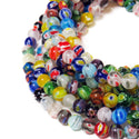 Mini Round Millefiori, 4mm, Multicolor, 1 Strand