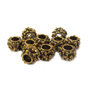 Separador en Forma de Flor Dorado, 8 x 6 mm – 10 piezas