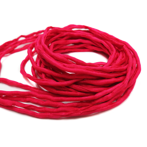 Silk Cord, Fuschia, 39" Long; 1 piece