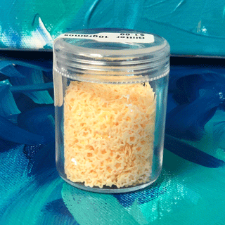 Open Star Shaped Peach Glitter; 10grams