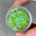Light Green AB Full Heart Shaped Glitter; 13 grams