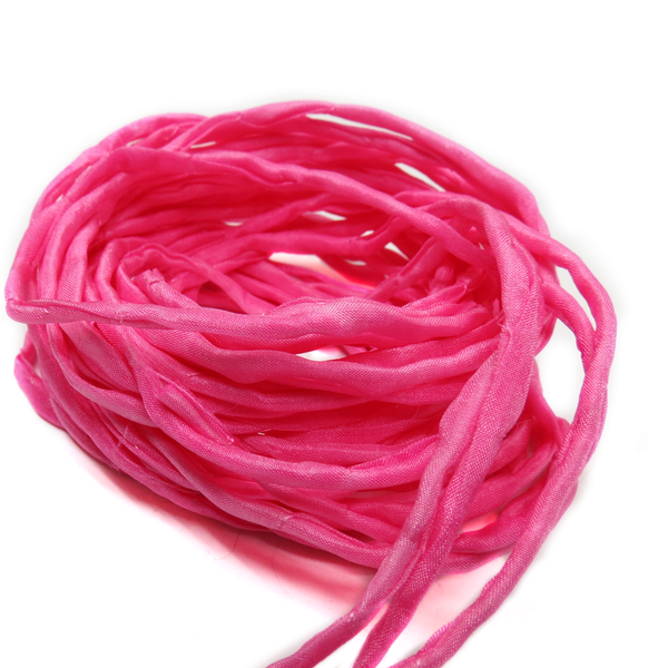 Silk Cord, Hot Pink, 39" Long; 1 piece