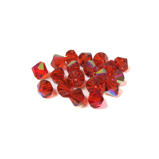 Swarovski Crystal, Bicone, 8MM - Indian Red AB; 20pcs