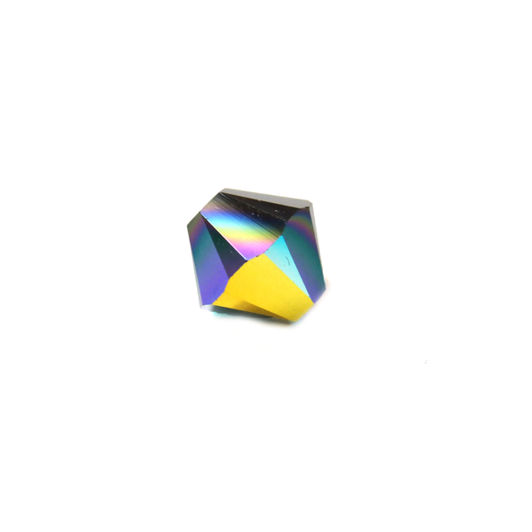 Swarovski Crystal, Bicone, 10MM - Jet AB; 20pcs