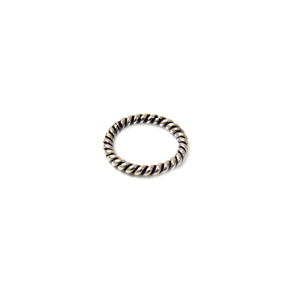Corrugated Jump Ring Closed, Sterling Silver, 10mm; 1 piece