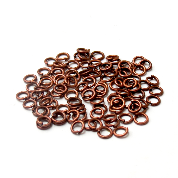 Jump Ring Iron, Copper Color-4mm; 100pcs