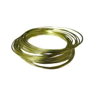 Aluminum Wire, Neon Green, 2mm, 5 yard roll; 1 roll