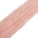 Light Pink, Round Faceted Glass bead, 2mm; 1 strand