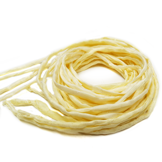 Silk Cord, Light Yellow, 39" Long; 1 piece