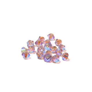 Swarovski Crystal, Bicone, 4mm - Light Amethyst 2x; 20 pcs