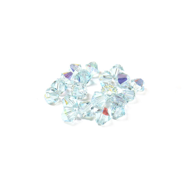 Swarovski Crystal, Bicone, 5mm - Light Azore AB; 20 pcs