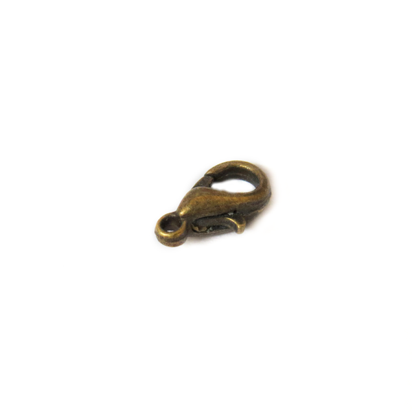 Lobster Claw, Antique Bronze, 10mm; 25 pieces