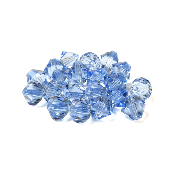Swarovski Crystal, Bicone, 8mm - Light Sapphire; 20 pcs