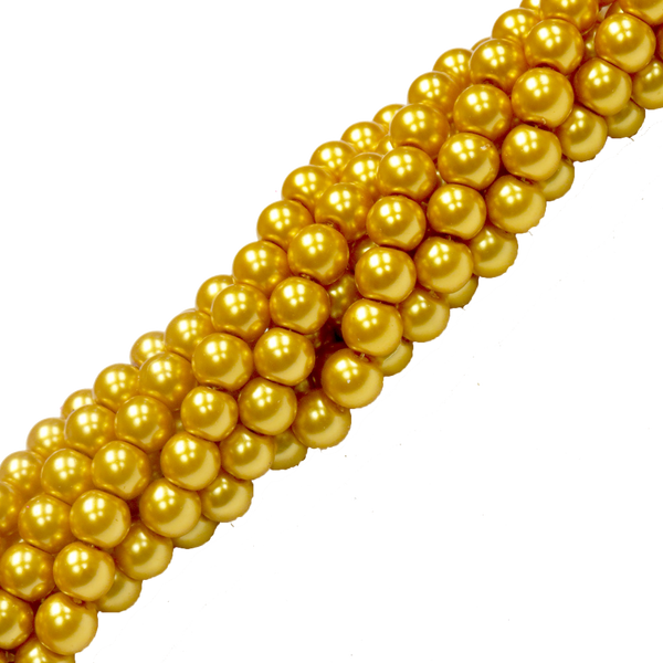 Glass Pearl- Gold