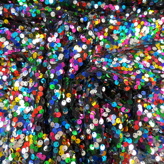 Dream, Sequins, Black, 54" Wide- 1 Yard