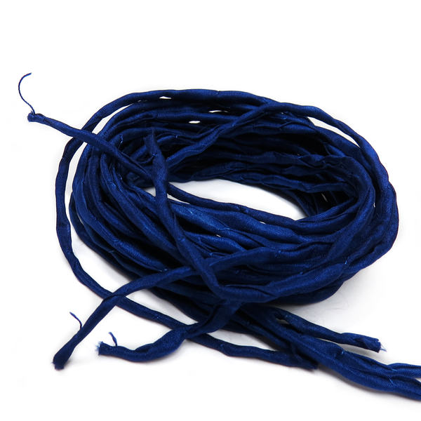 Silk Cord, Navy Blue, 39" Long; 1 piece