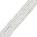 Opal White, Round Faceted Glass Bead, 4mm; 1 strand